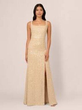 Adrianna Papell Women's Sequined Boucle Gown